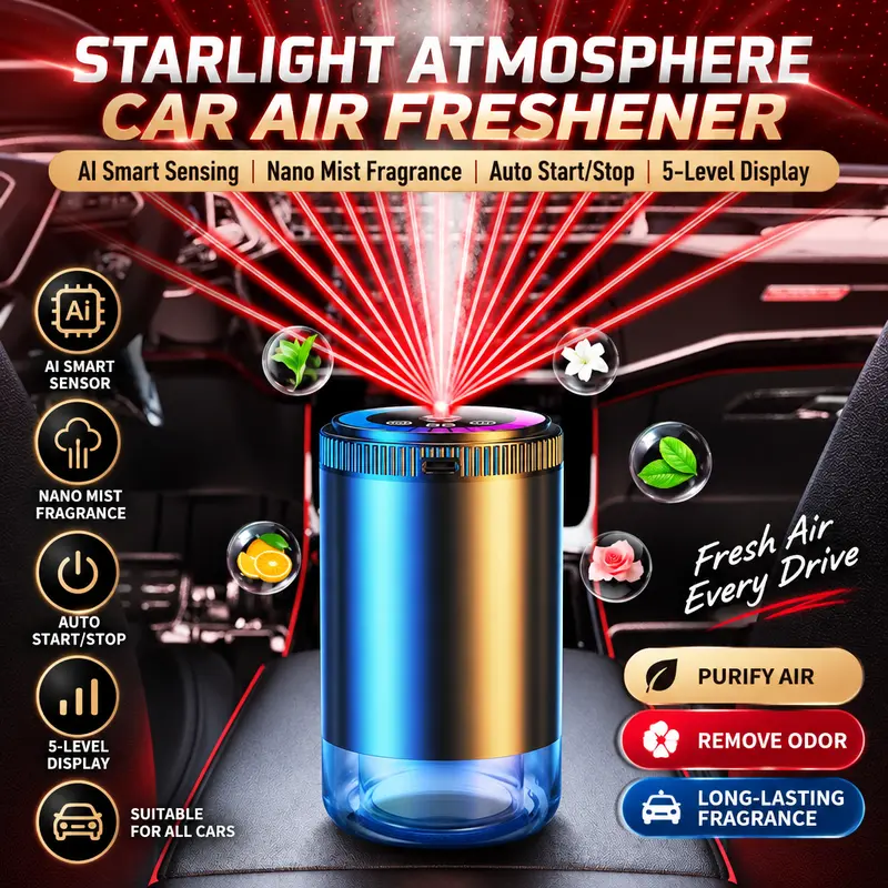 Star Sky Projection Car Aroma Diffuser with Sound Pickup Function,USB ...