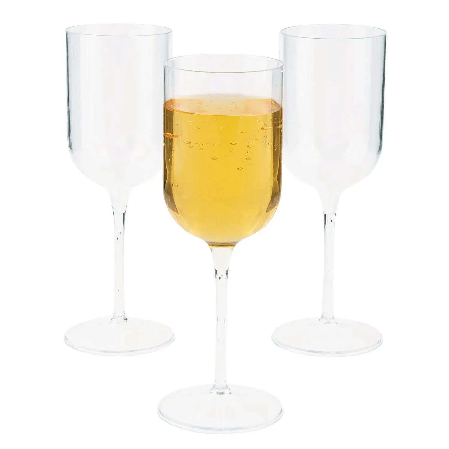 Elegant Clear Premium BPA-Free Plastic Wine Glasses - 25 Pc.