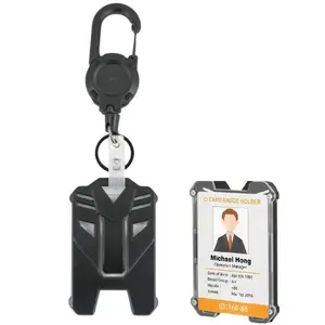Retractable Badge Reel, Keychain ID Badge Reels, Retractable Badge Holders, Portable ID Card Holder for Students & Workers, Durable and Convenient Design