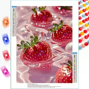 1pc DIY Diamond Painting Rhinestone Embroidery Fruit Strawberry Home Decor Full Drill 11.8*15.7in/ 30*40cm