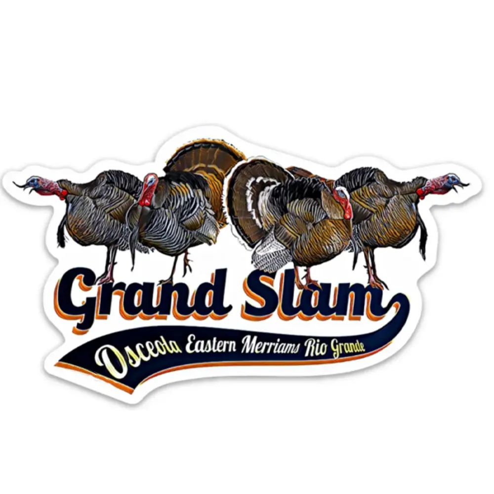 Wild Turkey Grand Slam Sticker Vinyl Hunting Sticker!