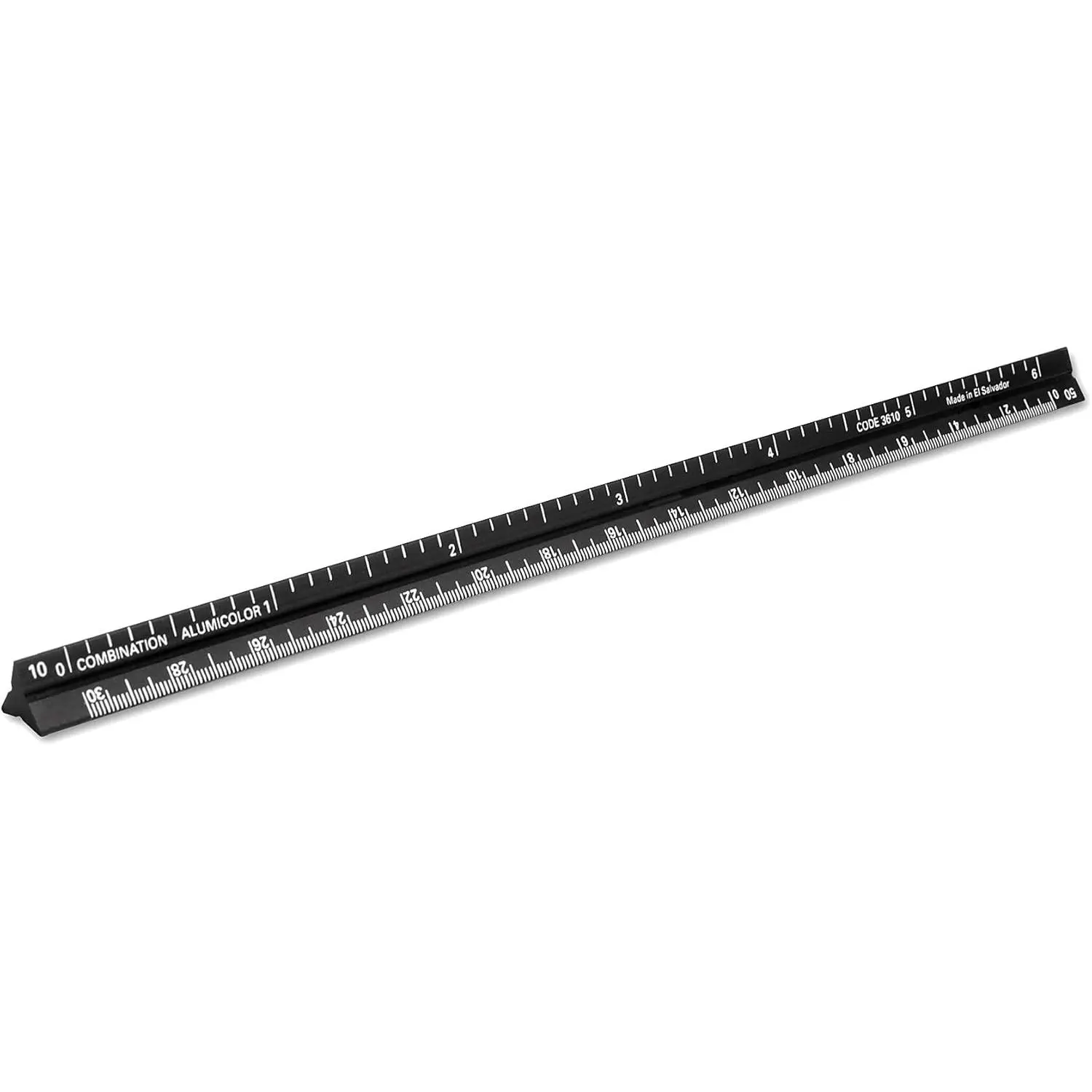Aluminum Combination Architect Engineer Pocket Drafting Scale 6IN Black