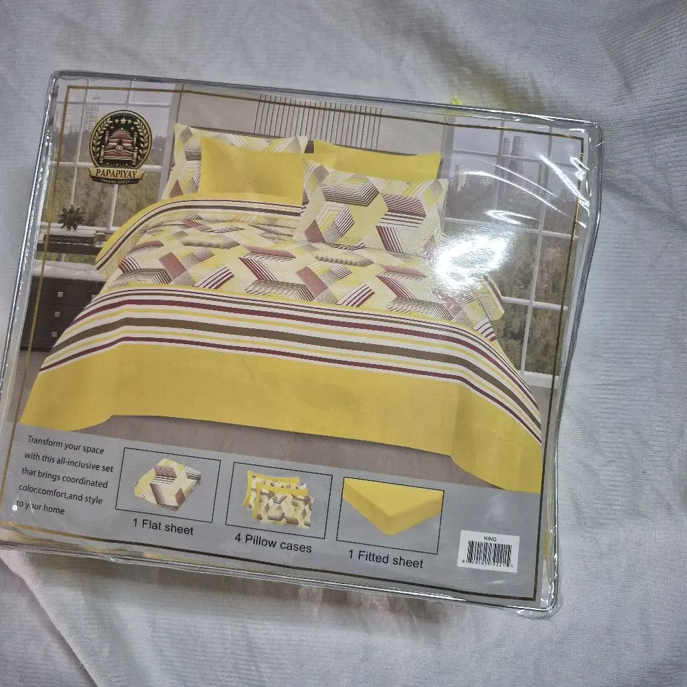 6pcs organic sheet  set 100% coton touch extra solf