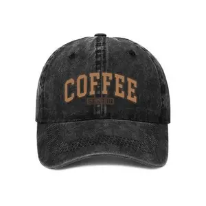 Washed cap with “COFFEE SEASON"