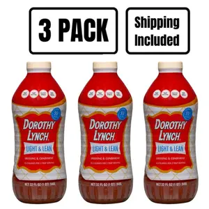 Light and Lean Dorothy Lynch Salad Dressing | Pack of 3 | 32 oz | Gluten Free