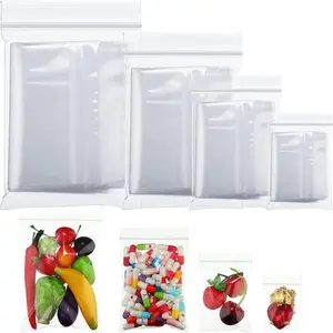 Reusable Sealed Transparent Jewelry Bag, 100pcs Small Plastic Bag, Mini Bag, Plastic Storage Organizer, Zipper Bag for Jewelry and Pills, Organiser