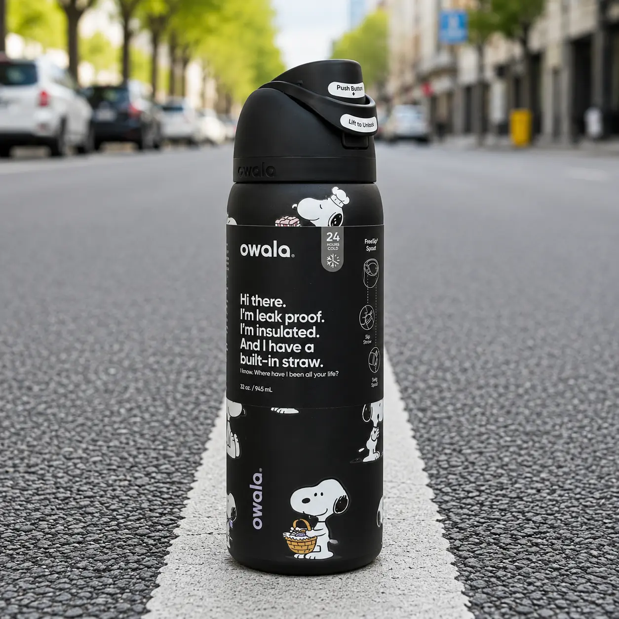 Owala Water Bottles 32Oz Snoopy Designs, Water Bottles