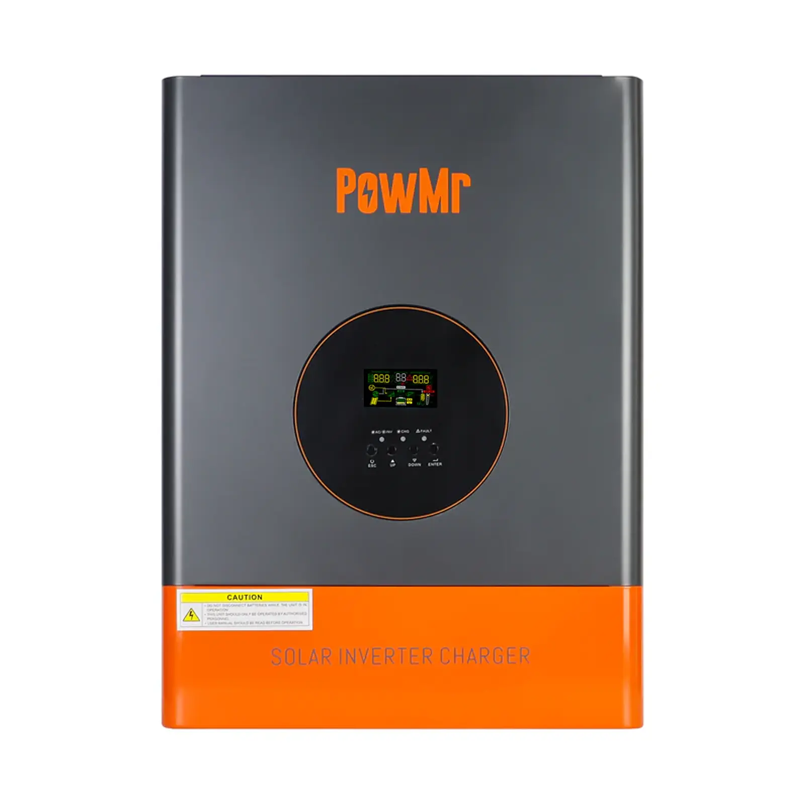 PowMr 10000W Smart Hybrid Solar Inverter - 48VDC to 110V/220VAC Split Phase, Built-in 120A MPPT Solar Charger, Pure Sine Wave, Safety-Focused, Easy to Install, for 48V Lead-Acid/Lithium Batteries, 30000W Peak Power, with Socket