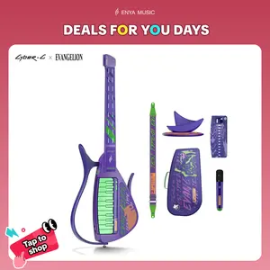 【Music Is Free】Enya CYBER-G Smart Guitar,Official Evangelion Collaboration, Stringless Guitar with APP Learning,Built-in Effects & Bluetooth,Portable Guitars for All Skill Levels,Gift Box Set Christmas Gift, TikTokShopHolidayHaul
