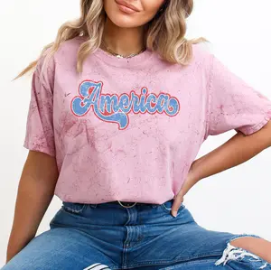 Retro America, Grunge, Vintage, Patriotic, USA, 4th of July, Color Blast Tshirt Comfort Colors T-Shirt