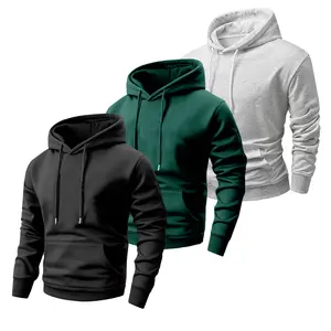 Men's Spring Autumn Casual Hooded Sweatshirt - Comfortable Warm Pullover, Soft Breathable Fabric, Adjustable Drawstring Hood, Relaxed Fit for Daily Wear, Classic Solid Color Design Easy to Match with Pants fashion apparel casual vacation sport