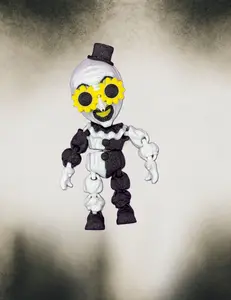 3D Printed Articulated Art the Clown Sunflower Glasses Figure