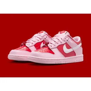 GS/Women's Nike Dunk Low "Valentine's Day" Pink/Red  IQ0218-663 Fashion Athletic Sneaker
