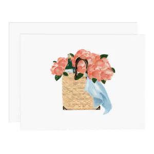Champagne Peonies Bag Card