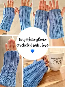 Crocheted Fingerless Gloves
