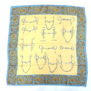 Pre-owned GUCCI Others Small Leather Goods Horsebit Silk Scarf