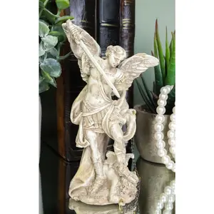 Holy Archangel Saint Michael With Chained Lucifer Statue Holy Eucharist Patron
