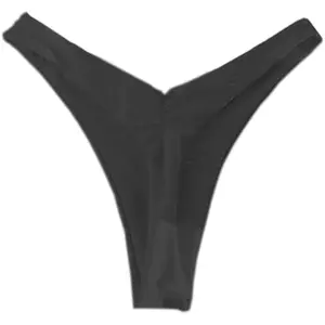 SwimWeek Womens Cheeky Thong Brazilian Bikini Bottoms Sexy High Cut Leg Swimsuit Bottom Ruched Butt Bathing Suit Briefs