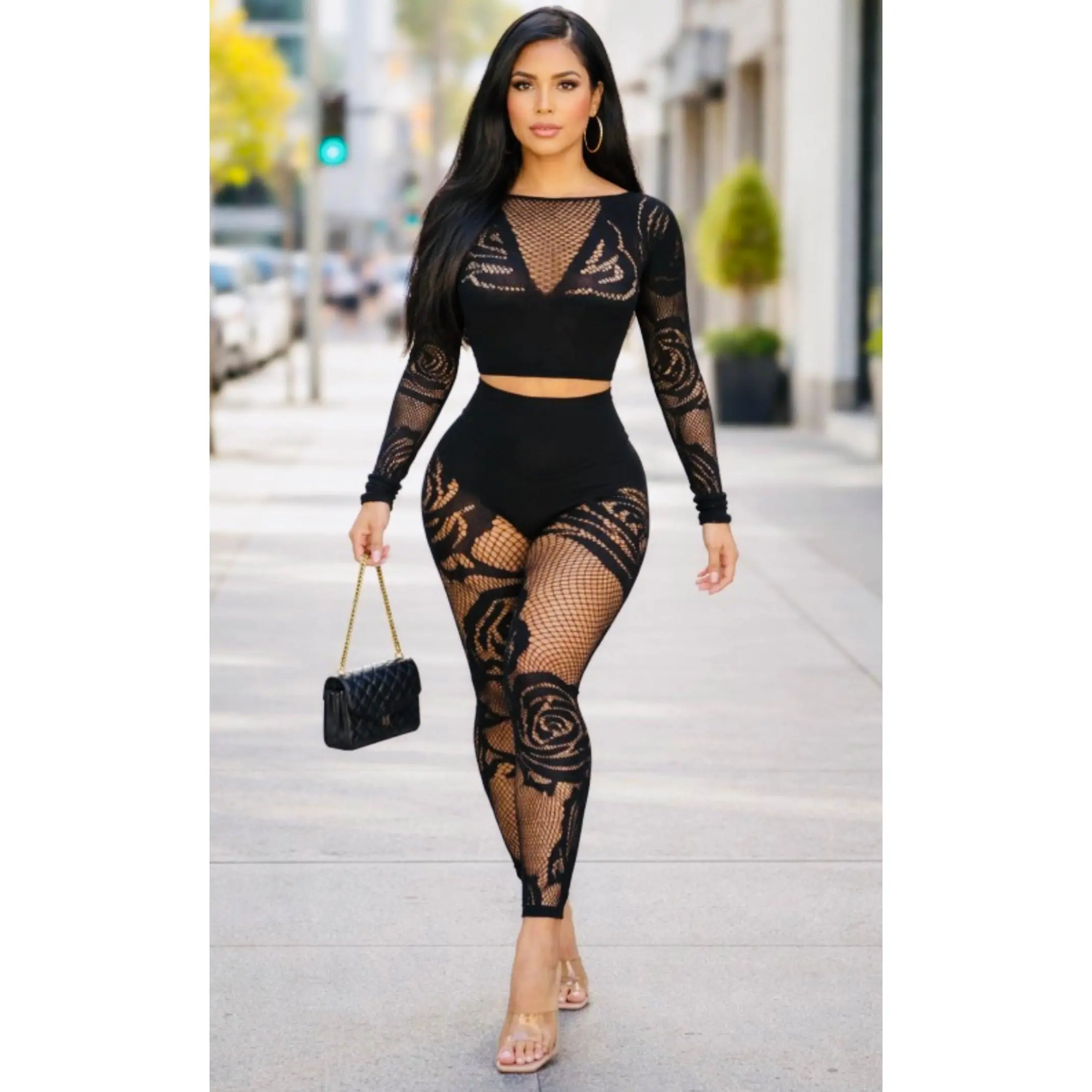 Mira Banging Body-stocking Pant Set