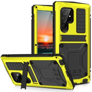 [KQ]Heavy Duty Aluminium Metal Armor Phone Case For Samsung S26 S25 S24 S23 S22 S21 Ultra S20 Plus  Shockproof Cover Screen Protector