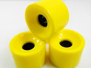 Blank Longboard Wheels 4 pack - 76mm Solid Yellow