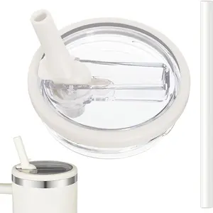 1 PCS 40 oz Replaceble Tumbler FlipStraw Lid Replacement Fit for HydroJugTraveler, Reusable Tumbler Cover, SpillProof Splash Resistant Tumbler Lids Sealing Ring Drink Sipping Sip Leak Plastic