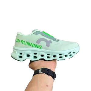 Men's Mint Green Running Shoes - Unique Hollow Pod Sole Sneakers Lightweight Breathable Mesh Athletic Footwear