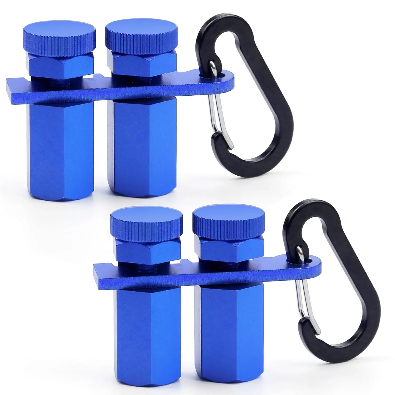 4PCS Tall Stair Gauges for Framing Square with Holder&Carabiner Knobs,Versatile Circular Saw Layout Tool for Stair Stringer,Stair Guage Knob Tool for Carpentry Squares,Stairs&Rafter Gauge Clamps