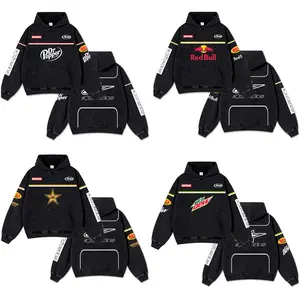 Retro Collections Energy Drink Racing Washed Hoodie MotorGP World Champion Enthusiast Apparel Streetwear Racing Team Super Motorsports Clothing Motobike Riders Supermotor Off-Road Dirt Bike Fan Gear Cotton Riding Motorcycle Jacket For Biker