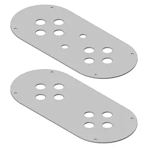 Stainless Steel Dome Light Plate with Full Radius Ends and 8 Button Light Holes for Peterbilt and Kenworth