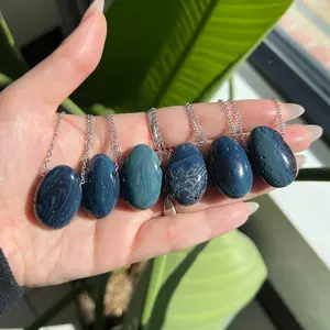 Siberian Agate Pendant Necklace - Elegant and Unique