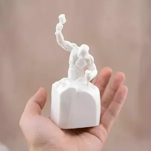 3D Printed Man Sculpture, Inspirational Desk Decor, Unique Motivational Gift, Home Office Decoration, 3D Art Statue, Never Give Up Theme