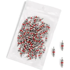 100Pcs Tire Valve Core - American/US Valve Stems Core for Most Automotive, RV, ATV & Air Conditioning, Tire Remover Replacement