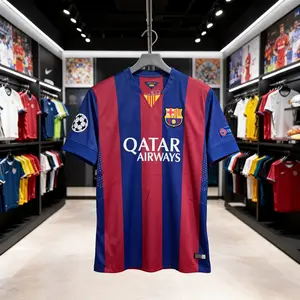 14 15/Home/Short Sleeve/11# Neymar JR/Retro/Soccer Jersey/Fans Version/Red Blue