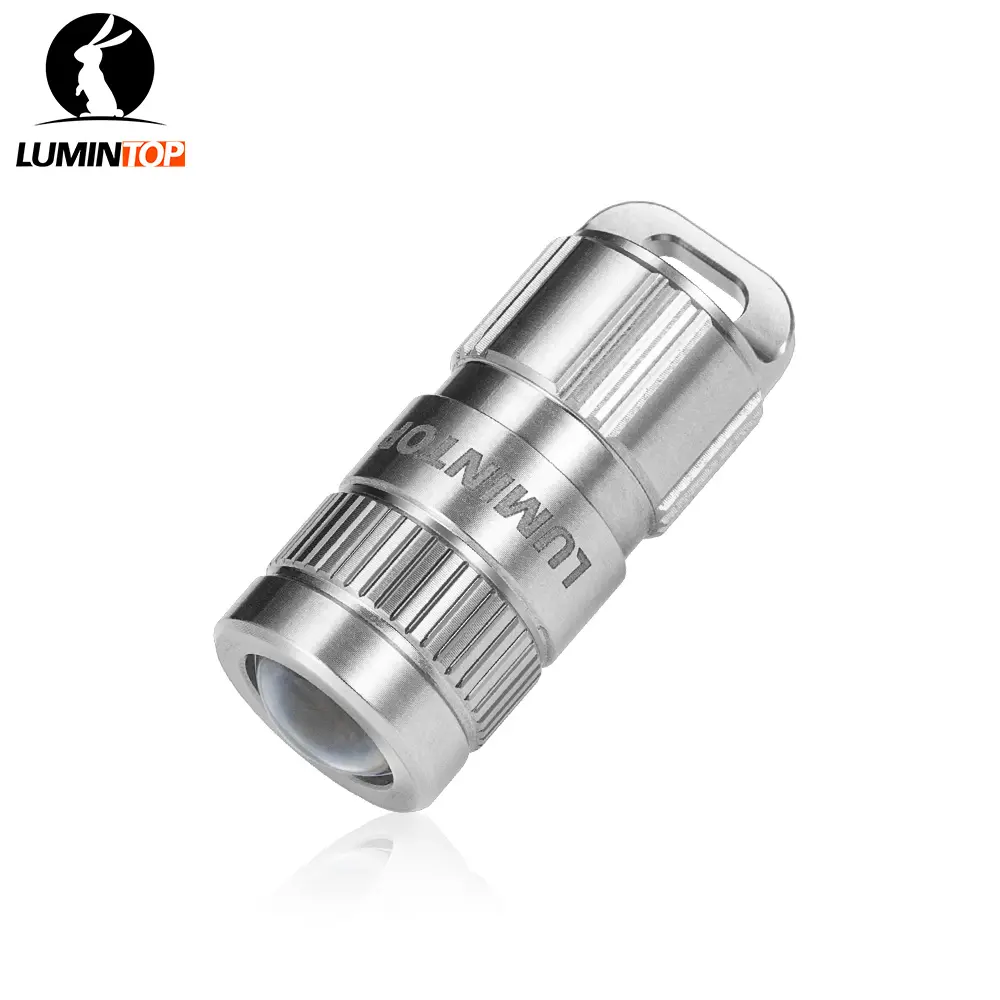 LUMINTOP EDC Pimi Ultra-Portable Titanium Keychain LED Flashlight, Thumb-Size Design, USB-C Rechargeable, 100 Lumens, IPX-8 Waterproof, Tactical LED Flashlights for Camping & Hiking mini