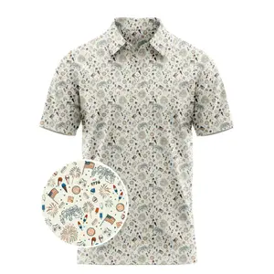 Taste of Freedom Cream Polo Shirt for Men, Patriotic Graphic Polo, Lightweight Performance Shirt, Summer Outfit