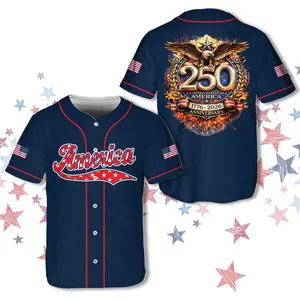 4th Of July Baseball Jersey, American Eagle Patriotic Jersey, America 250 Anniversary Casual Outfit For Baseball Fans # TikTokMadeMeBuyIt # 4thOfJuly # PatrioticJersey # AmericanEagle