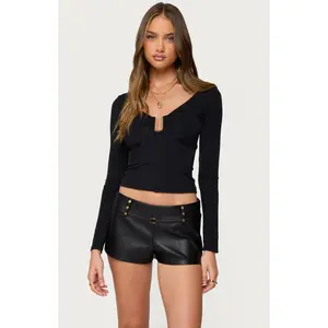 Edikted Women's Soria Ruched Cut Out Top