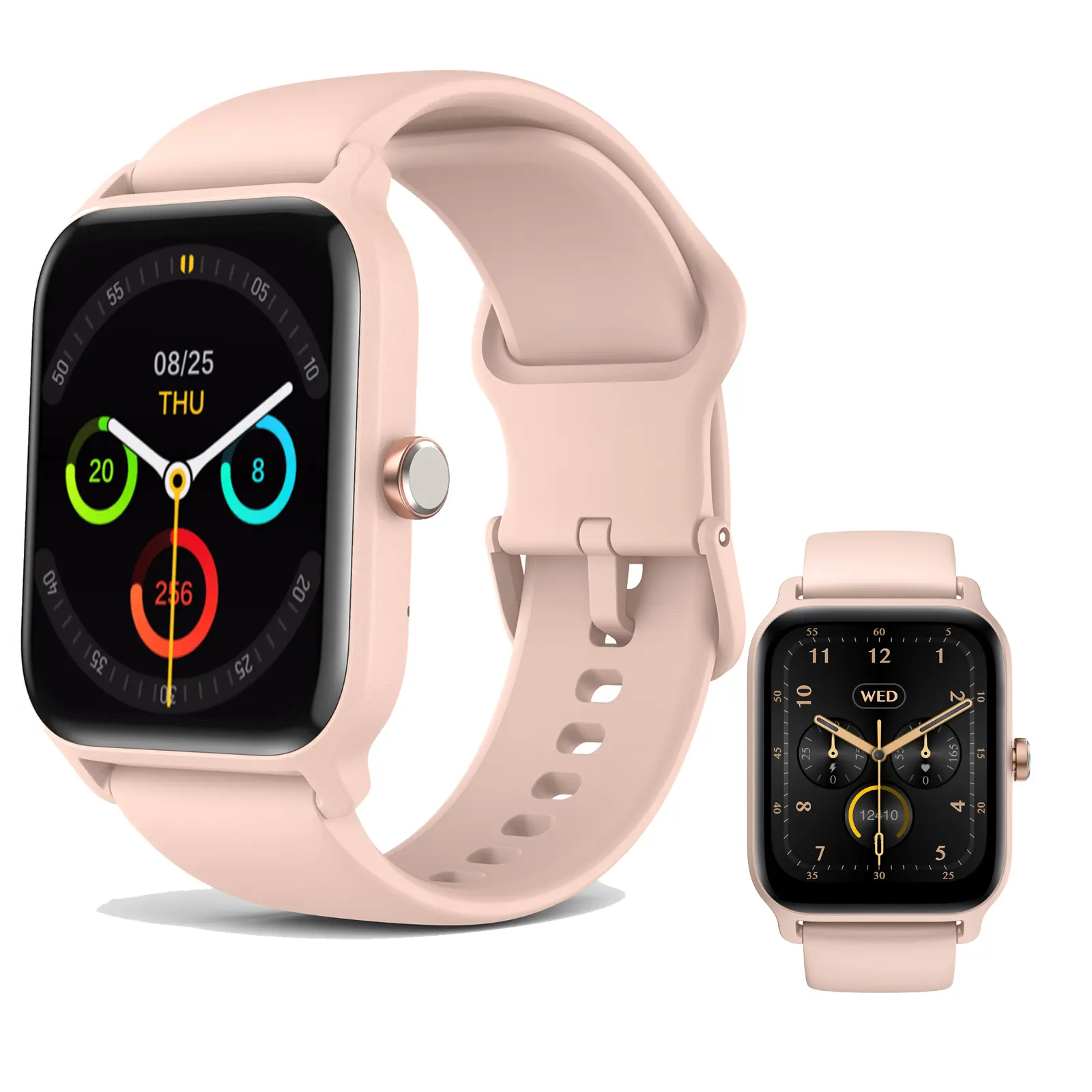 1.8" HD Screen Smart Watch for Women, IP68 Waterproof Fitness Tracker with Bluetooth Call-Answering, Heart Rate & Sleep Monitor, 100+ Sports Modes Wearable watches, Music & Camera Control, Compatible with Android & iPhone Smartphone Devices, Ideal Gift