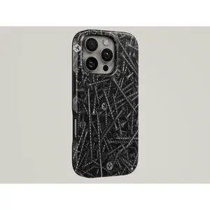 Dark Grunge Tech Phone Case Black Man TOUGH Cover for iPhone 17 Pro Max, 16e, 15, 14, 13 & Samsung S26 Ultra, S25 FE, A57, A56, Pixel 10,9A