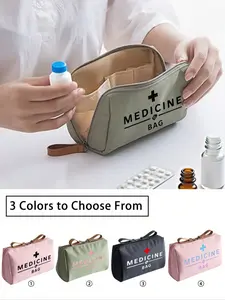 A portable medicine bag, a compact pillbox and first-aid kit, Travel safety kit, convenient for travel and suitable for daily/outdoor use, an essential medical accessory, emergency kit, Travel friendly kit