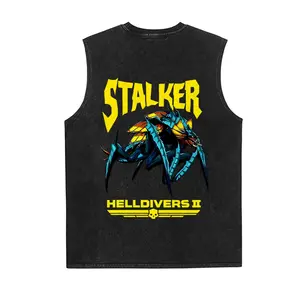 Helldivers II Vintage Tank 90s Graphic Sleeveless Tank Tops Men Vest Streetwear Outfits Men Vacation Outfits Sleeveless Shirt