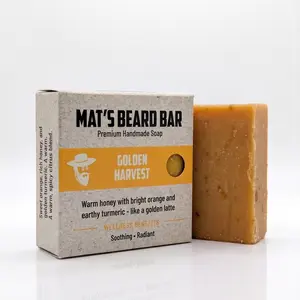 Mat's Beard Bar Golden Harvest Artisan Bar Soap - Hand Poured 4oz