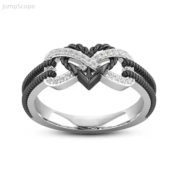 Couple Ring Set - Stainless Steel Promise Rings, Romantic Heart Matching Bands, Minimalist Polished Tarnish-Resistant Jewelry for Men & Women, Valentine Anniversary Gift for Leisure Indoor Recreation, Promise Ring