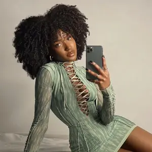 LUOYUDU Afro Curly Wig with Bangs 12 Inches Full Machine Made Wigs 70s Black Kinky Curly Synthetic Wig for Daily Party Use Heat Resistant Glueless Wearable High Quality Natural