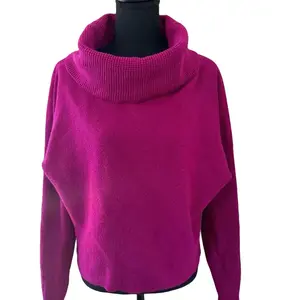 Knit Turtleneck Sweater - Fuschia (M)