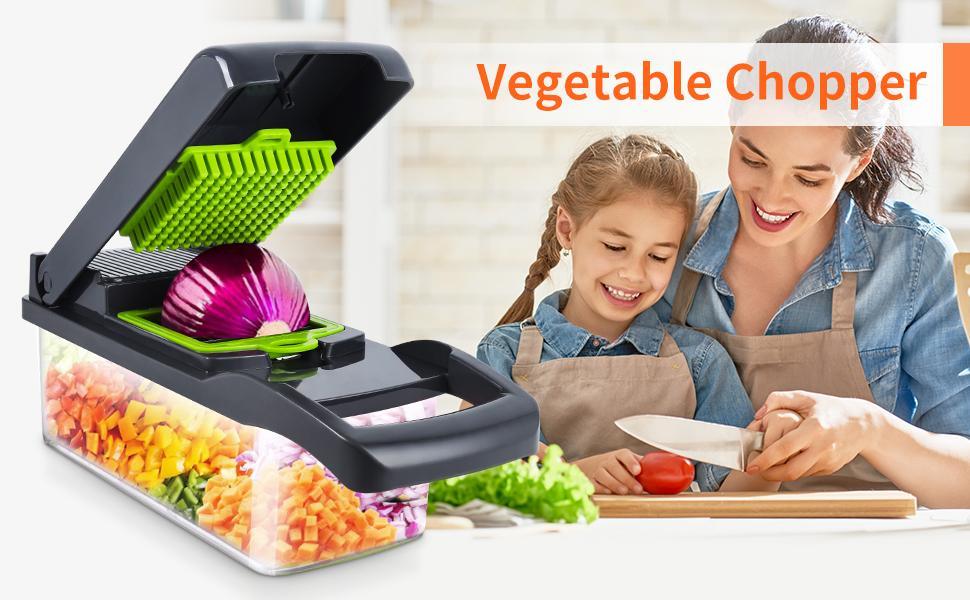 Vegetable Chopper, Multifunctional 14in1 Food Choppers Onion Chopper, Time-and Labor-Saving Food, Container for Salad Potato Carrot, Kitchen Tool Vegetable Chopper, Multifunctional 14in1 Food Choppers Onion Chopper, Time-and Labor-Saving Food, Container for Salad Potato Carrot, Kitchen Tool
