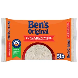 BEN'S ORIGINAL Enriched Long Grain White Rice, Parboiled 5 lb Bag