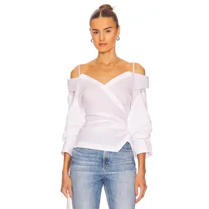 JONATHAN SIMKHAI Elizabeth Off The Shoulder Top in White
