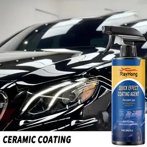High-Quality Scratch-Resistant Ceramic Coating Polish Spray, Car Paint Polishing, Car Detailing Kit, Crystal Clear Shine for All Car Paint Types, Hydrophobic Rain Repellent Windshield Protector Kit
